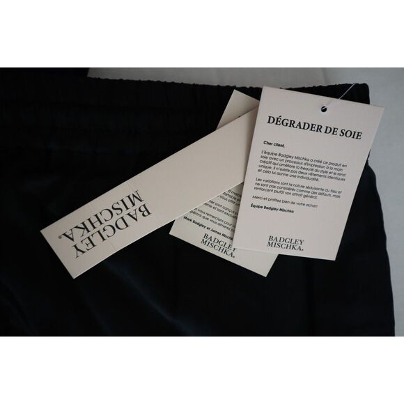 Badgley Mischka Women's Sz L Blue Ombré 100% Mulberry Silk Sleep/Lounge Set - Picture 5 of 16